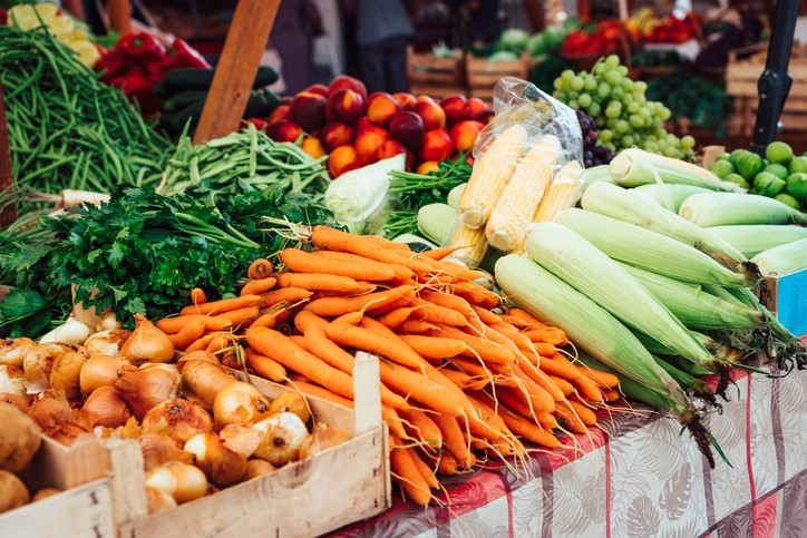 Different kinds of vegetables in farmer's market